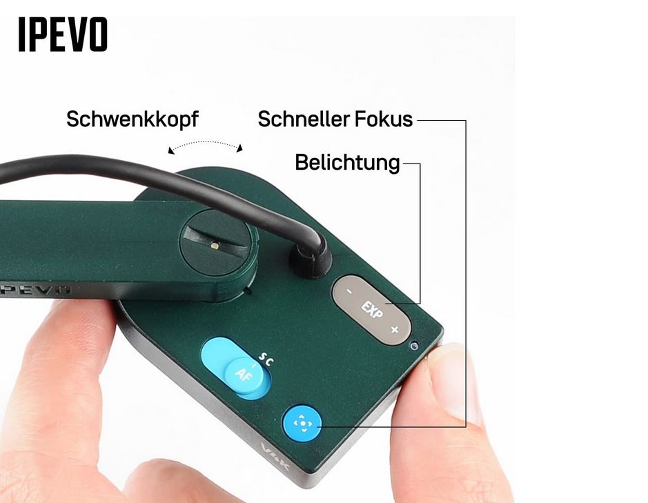 IPEVO V4K Ultra HD USB Dokumentenkamera