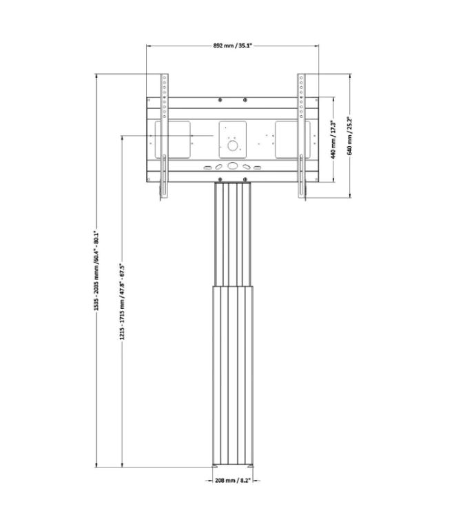 Digitale Tafel Lift-System