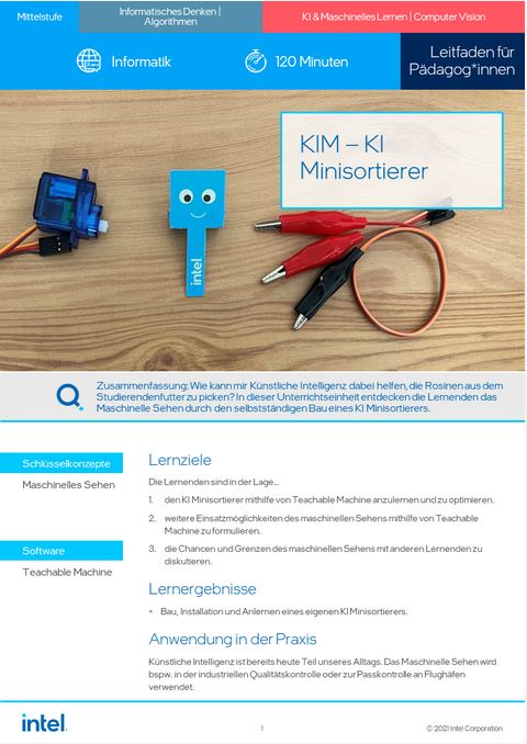 Intel SFI Erlebnispaket KIM - KI Minisortierer