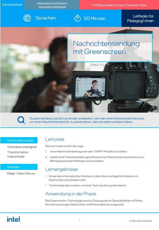 Intel SFI Erlebnispaket Greenscreen inkl. Lenovo ThinkBook 14 2-in-1 G4