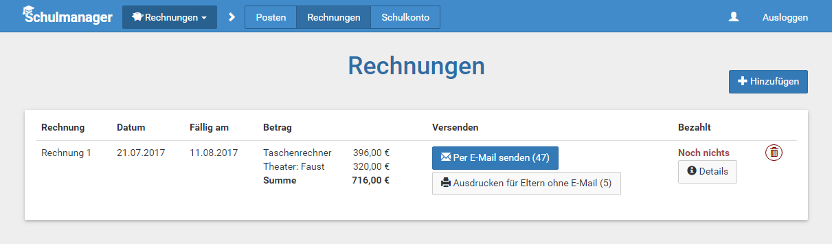 Schulmanager Online: Geld elektronisch einsammeln