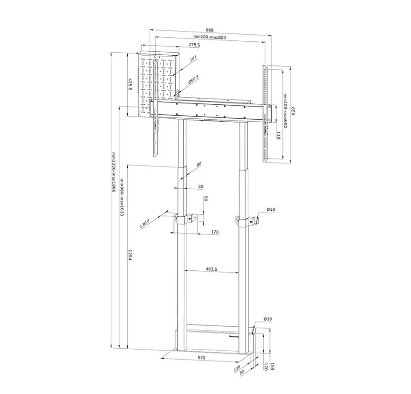 Neomounts WL55-875WH1 - motorisierte Wandhalterung