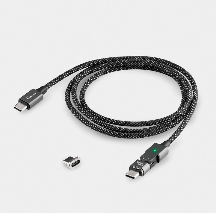 Formcase Premium Flexi Magnetic USB-C auf USB-C Kabel 1m