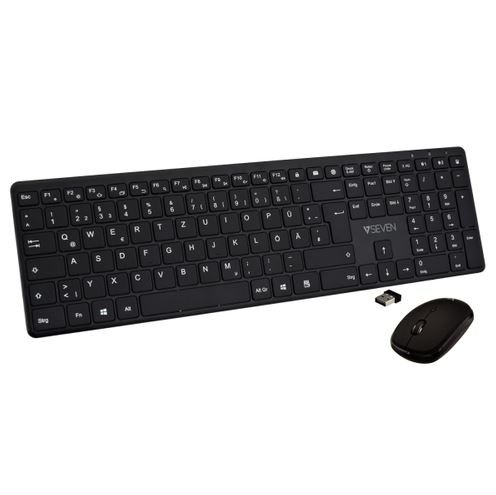 V7 Slim CKW550UKBT Tastatur & Maus - Bluetooth, Dual Mode, German QWERTZ