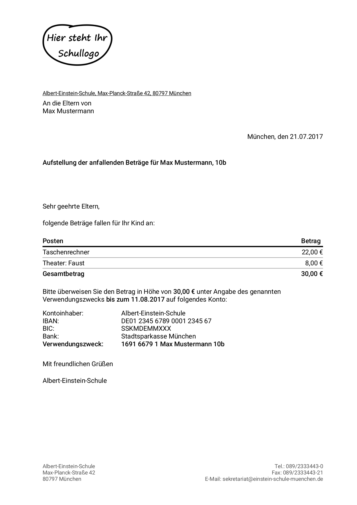 Schulmanager Online: Geld elektronisch einsammeln