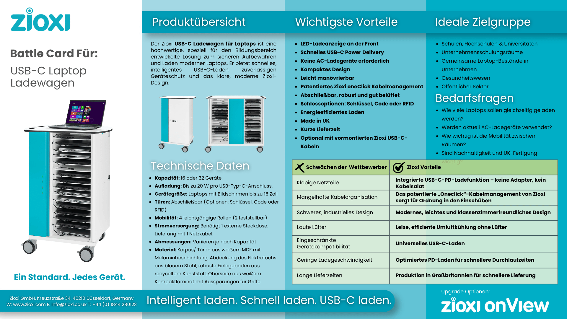 ZIOXI Laptop Netzwerk Ladewagen