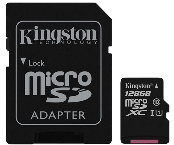 Kingston microSDXC-Karte 128GB - Klasse 10 inkl. SD-Adapter