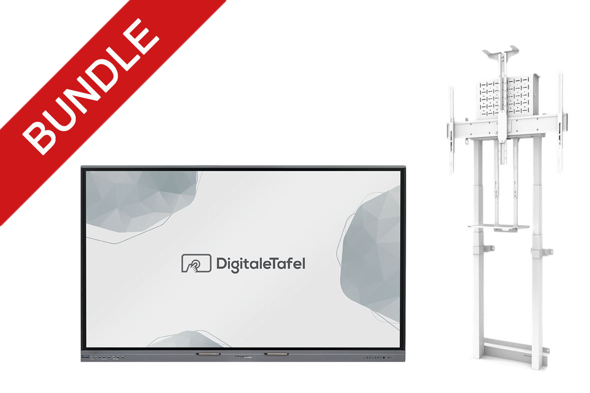 Digitale Tafel inkl. Neomounts WL55-875WH1- motorisierte Wandhalterung