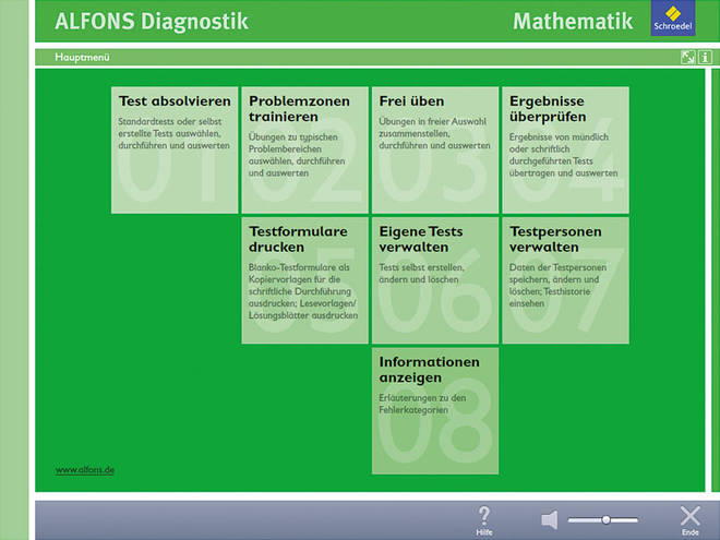 Alfons Diagnostikprogramm Mathematik