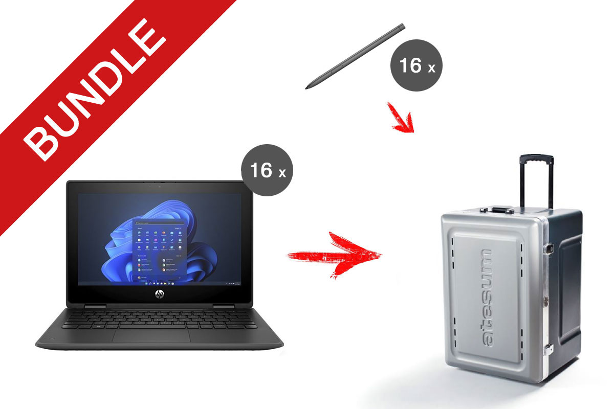 ATESUM Atecase 493 Tabletkoffer inkl. HP Pro x360 Fortis 11- Klassensatz