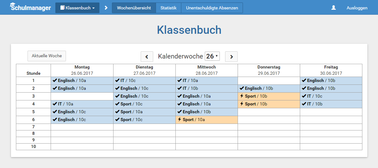 Schulmanager Online: Digitales Klassenbuch