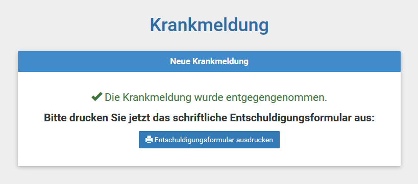 Schulmanager Online: Krankmeldung