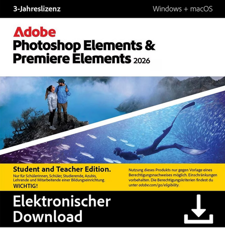 Adobe Photoshop Elements 2026 + Premiere Elements 2026