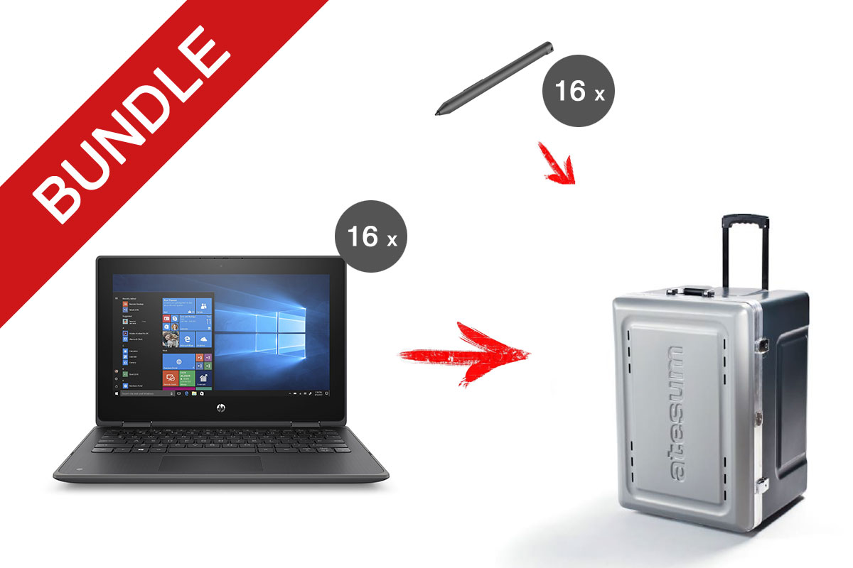 ATESUM Atecase 493 Tabletkoffer inkl. HP ProBook - Klassensatz